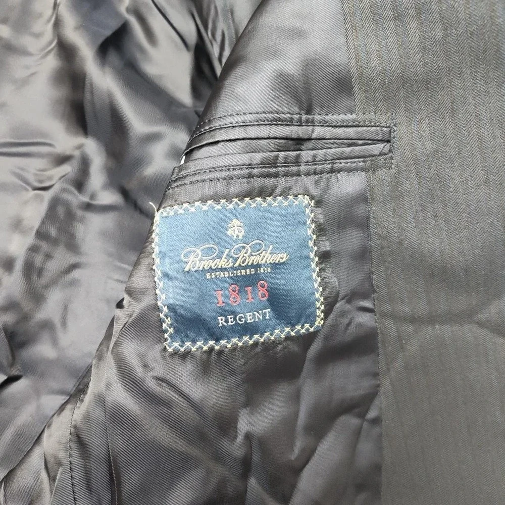 Brooks Brothers Regent Blazer Mens 42R Blue Vitale Barberis Wool Suit Jacket USA